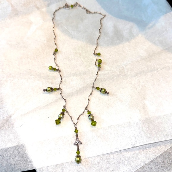 Celtic Treasures Sterling Silver Trinity Knot Necklace Swarovski